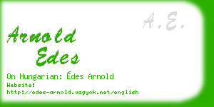 arnold edes business card