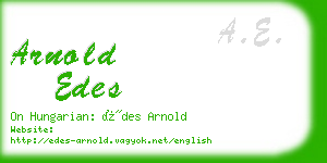 arnold edes business card